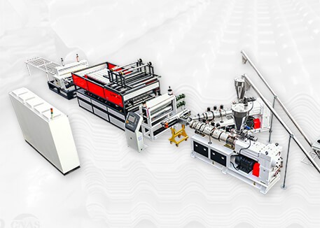 Plastic roof production line
